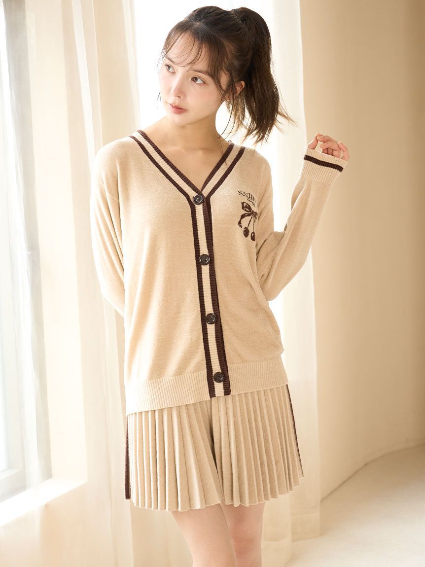 SNIDEL HOME「チェリーシリーズプリーツパンツ」|ルームウェア|BEG