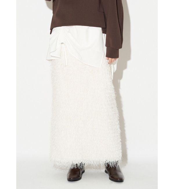 ELENDEEK「FEATHER YARN STRAIGHT SK」|スカート|