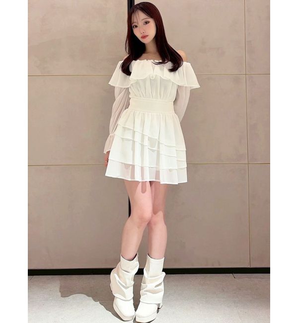 RESEXXY「オフショルシフォンミニワンピース」|ワンピース|