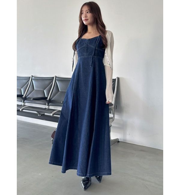 dazzlin「フロントホックデニムジャンスカ」|ワンピース|