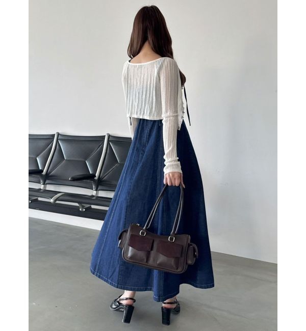 dazzlin「フロントホックデニムジャンスカ」|ワンピース|