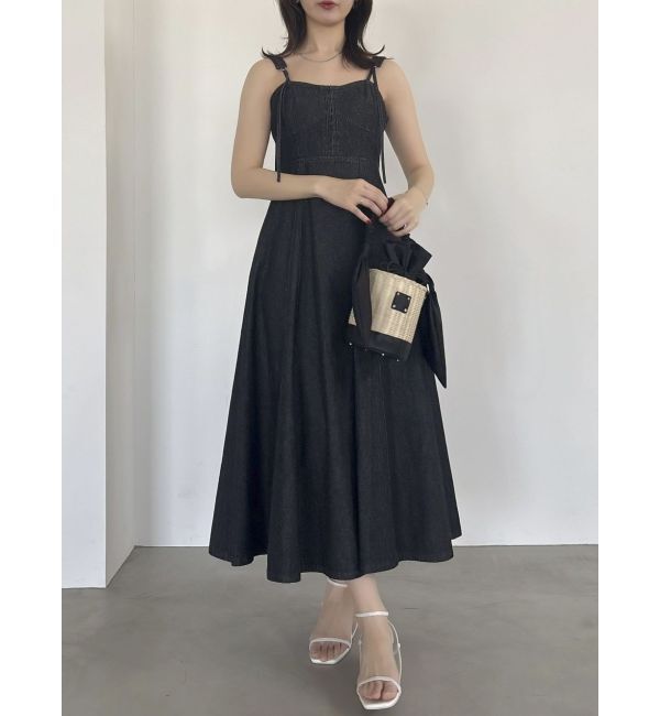 dazzlin「フロントホックデニムジャンスカ」|ワンピース|