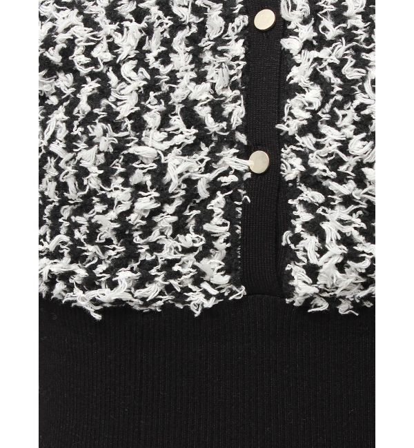 MERCURYDUO「ツイードニットカーデドッキングマーメイドニットワンピース」|ワンピース|