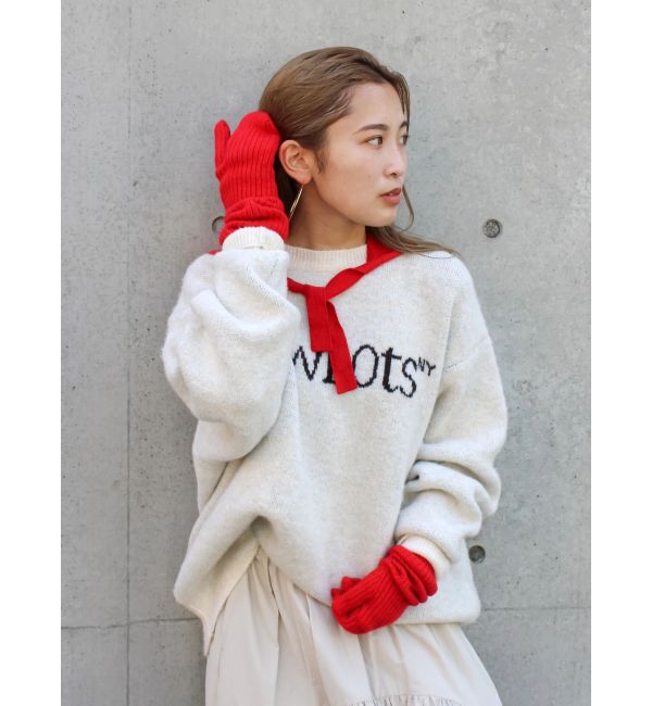 Ungrid「【WEB限定】ロゴルーズニット」|ニット・セーター|