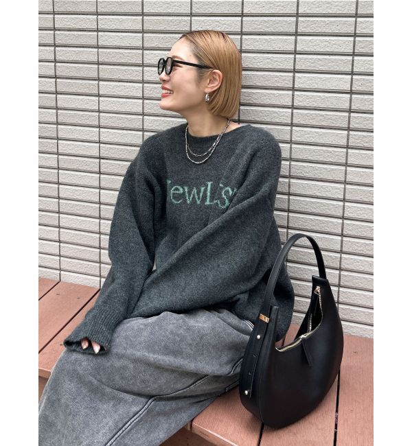 Ungrid「【WEB限定】ロゴルーズニット」|ニット・セーター|