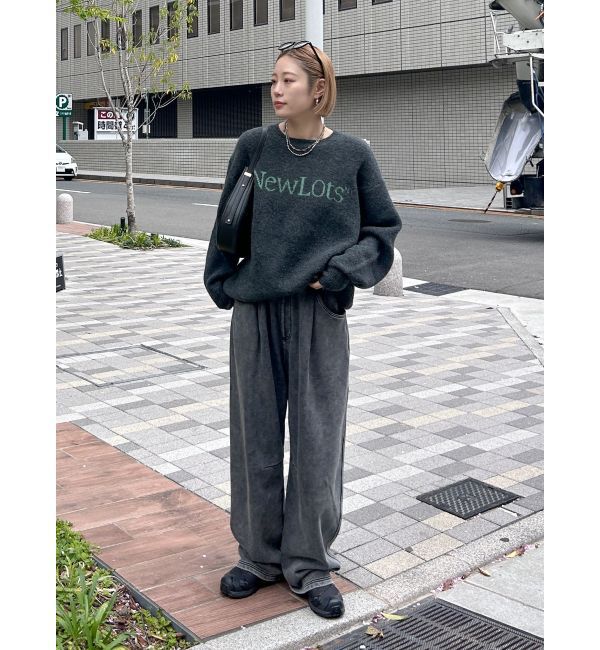 Ungrid「【WEB限定】ロゴルーズニット」|ニット・セーター|