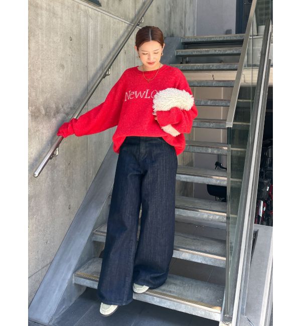 Ungrid「【WEB限定】ロゴルーズニット」|ニット・セーター|