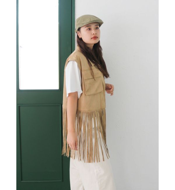 Ungrid「フェイクスウェードフリンジベスト」|その他|