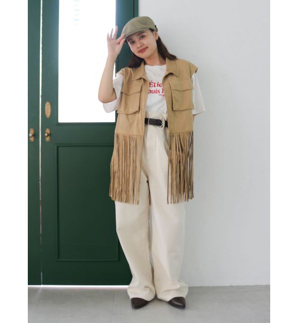 Ungrid「フェイクスウェードフリンジベスト」|その他|