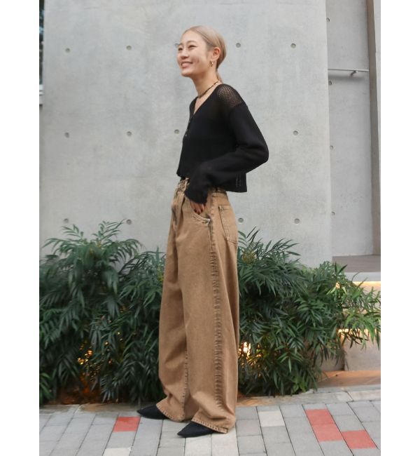 Ungrid「メッシュショートカーディガン」|カーディガン|