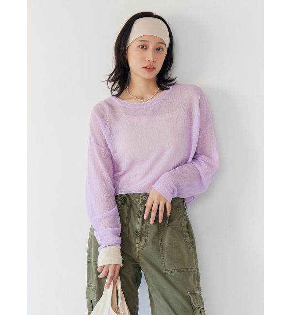 Ungrid「シアーショートニット」|ニット・セーター|