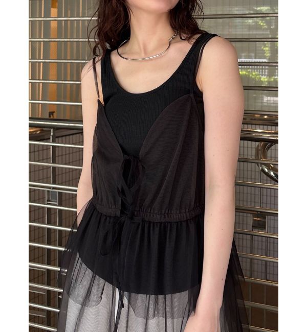 LAGUNAMOON「レイヤードチュールキャミワンピース」|ワンピース|