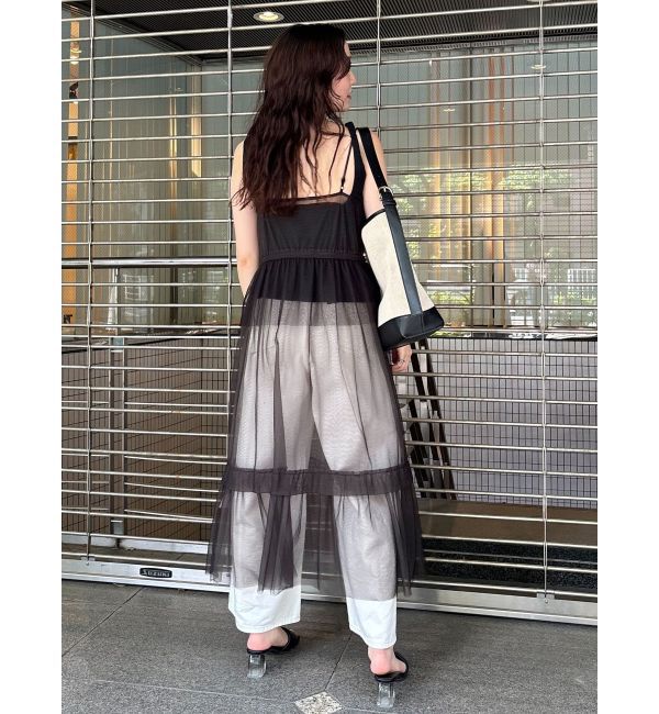 LAGUNAMOON「レイヤードチュールキャミワンピース」|ワンピース|