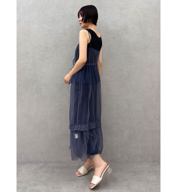 LAGUNAMOON「レイヤードチュールキャミワンピース」|ワンピース|