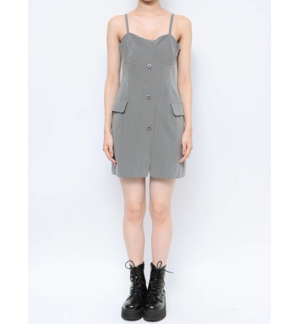 EVRIS「ストライプジャケットミニジャンスカ」|ワンピース|