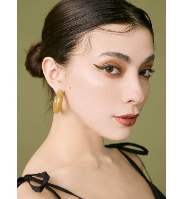 EVRIS「MARBLE HOOPピアス」|ピアス|