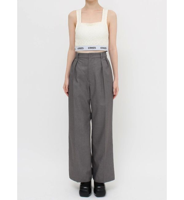 EVRIS「ハイウエストタックワイドパンツ【セットアップ着用可能】」|その他|