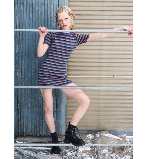 EVRIS「ビジューレースアップインソールワークブーツ」|ショートブーツ|