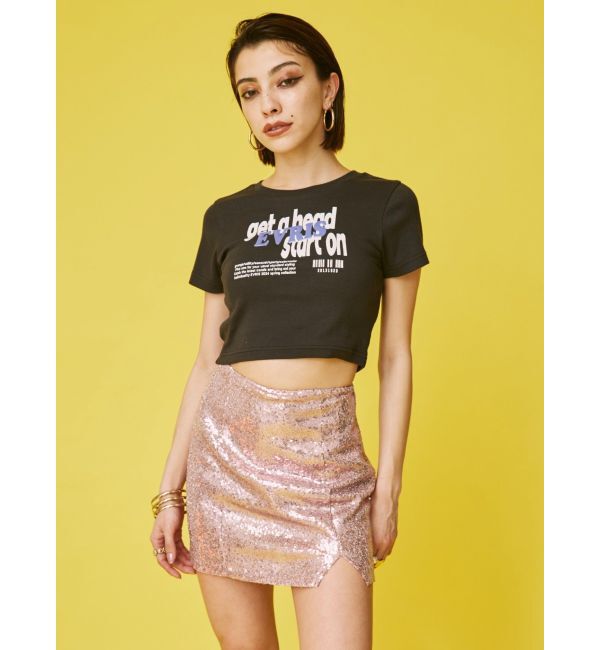 EVRIS「スパンコールミニスカート」|スカート|