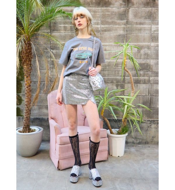 EVRIS「スパンコールミニスカート」|スカート|