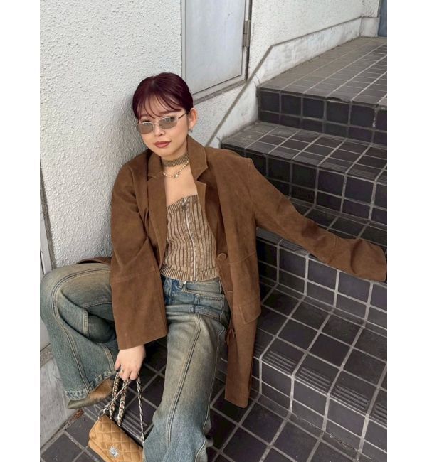 EVRIS「Eモチーフピグメントチョーカーベアニットトップス」|ニット・セーター|