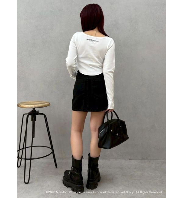 EVRIS「【ザ・ローリング・ストーンズ】ヘンリーネックトップス」|Tシャツ・カットソー|