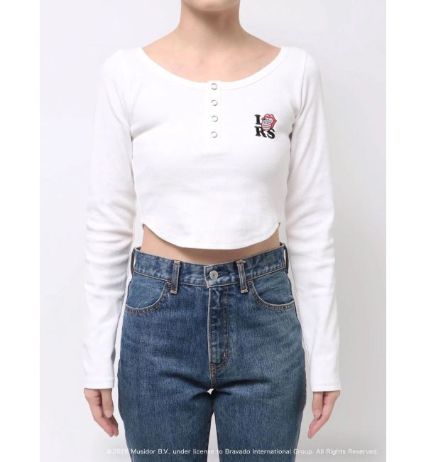 EVRIS「【ザ・ローリング・ストーンズ】ヘンリーネックトップス」|Tシャツ・カットソー|