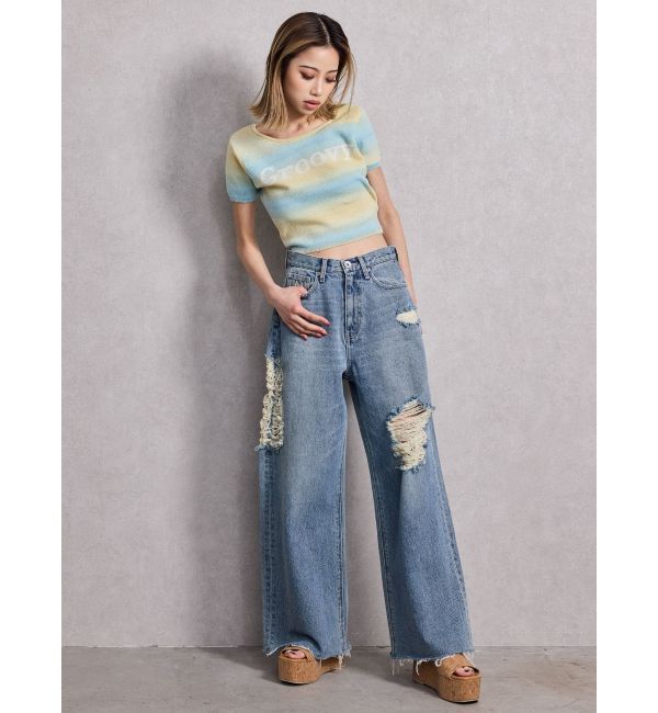 GYDA「Groovy グラデーションニットトップス」|ニット・セーター|