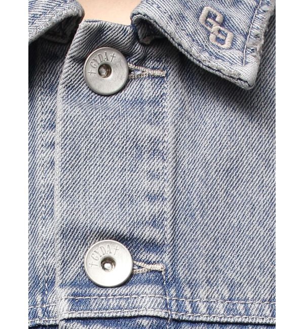 GYDA「ZIP POCKETダメージショートデニムGジャン」|ブルゾン・スタジャン|