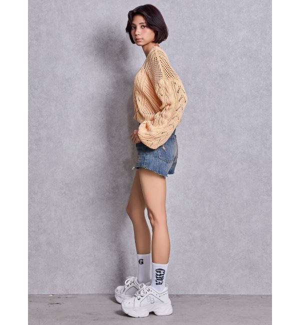 GYDA「2WAYメッシュブリーチニットトップス」|ニット・セーター|