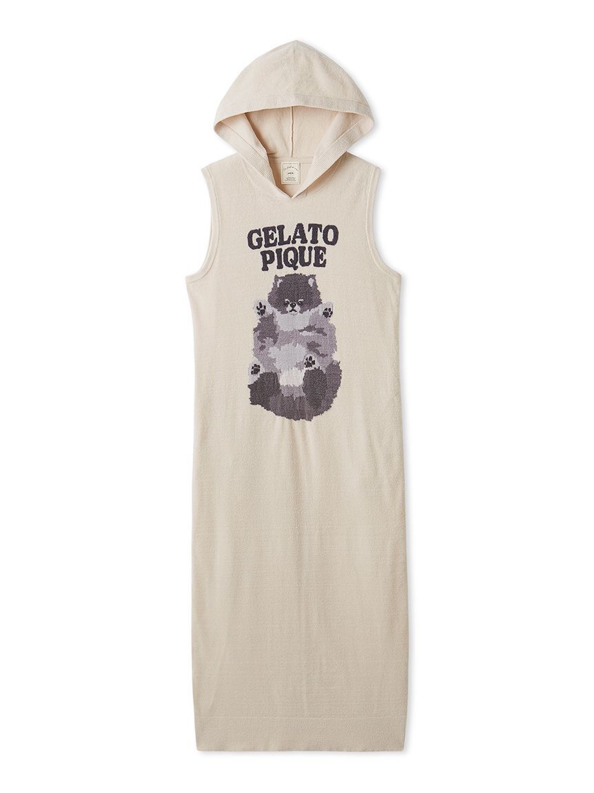 gelato pique「【ONLINE限定】ドッグジャガードフード付きワンピース」|ルームウェア|