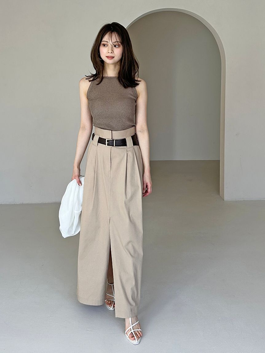 SNIDEL「チノワイドスカート」|スカート|