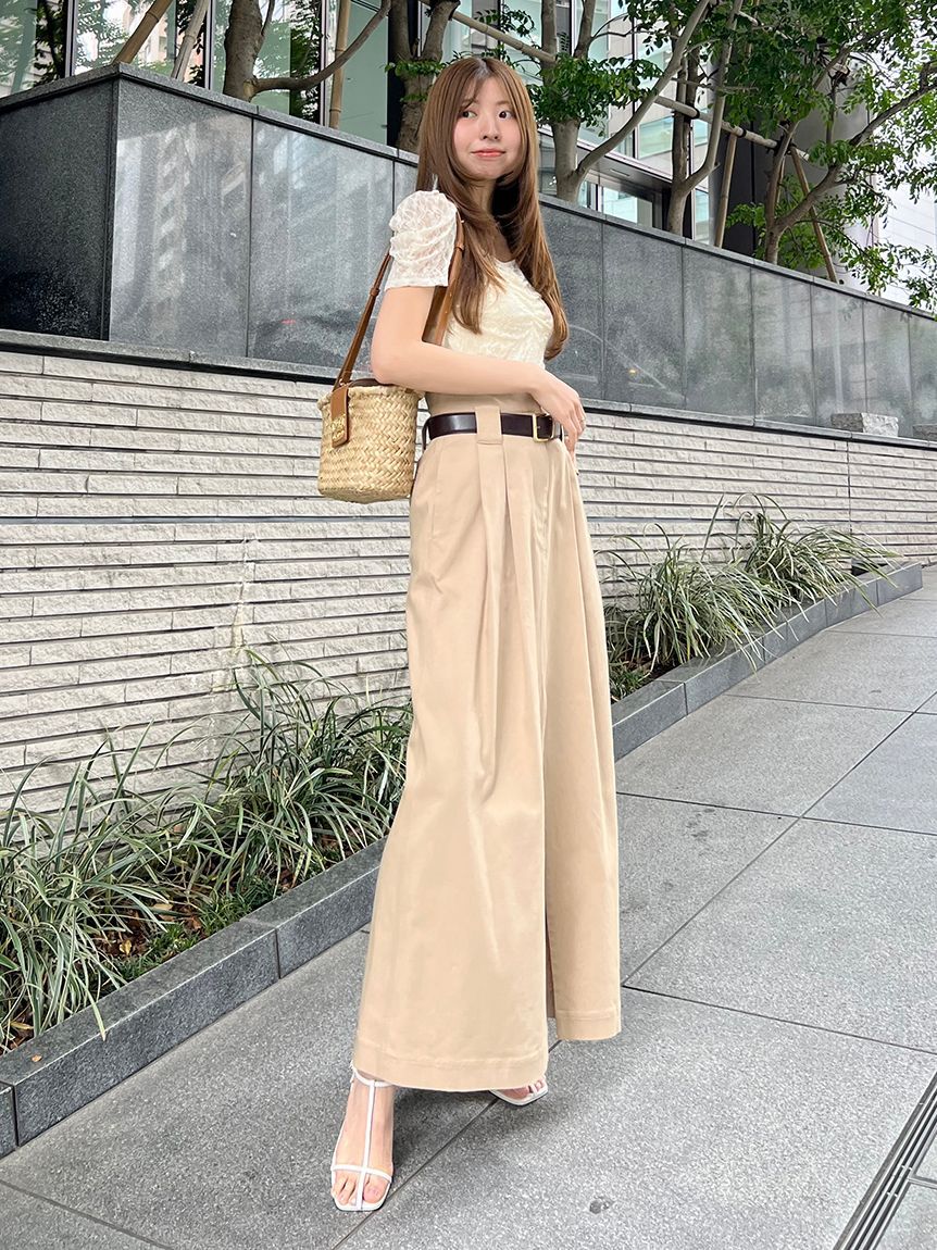 SNIDEL「チノワイドスカート」|スカート|