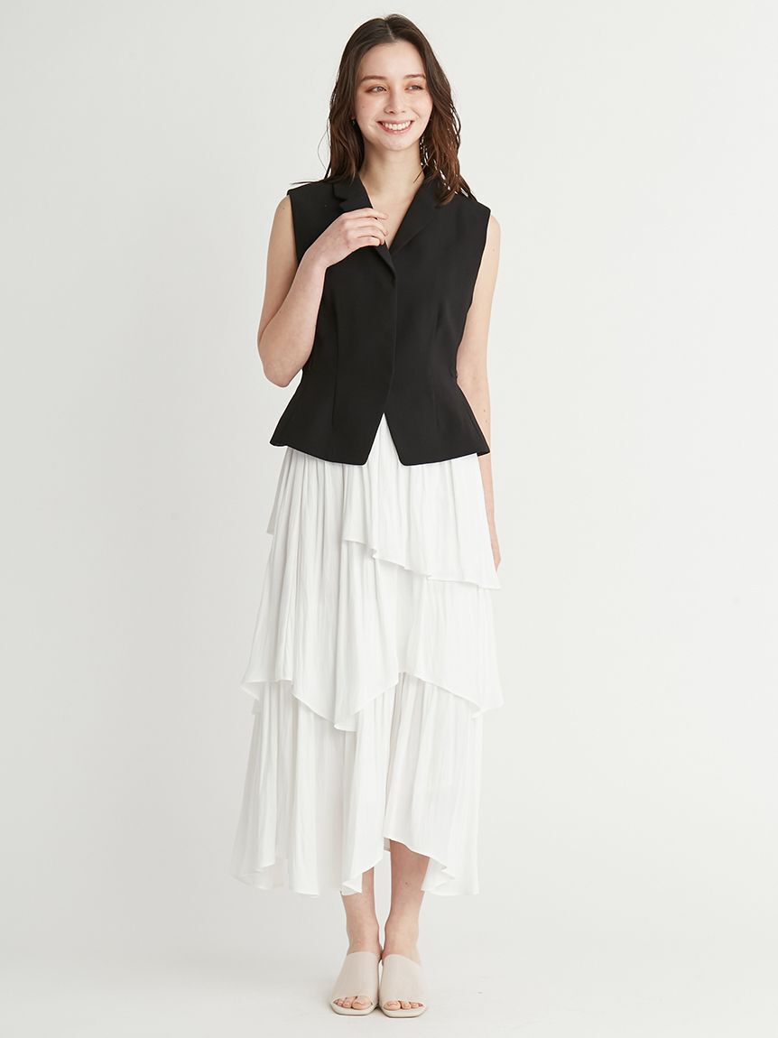 CELFORD「ペプラムショートジレ」|ダウンベスト・ベスト|