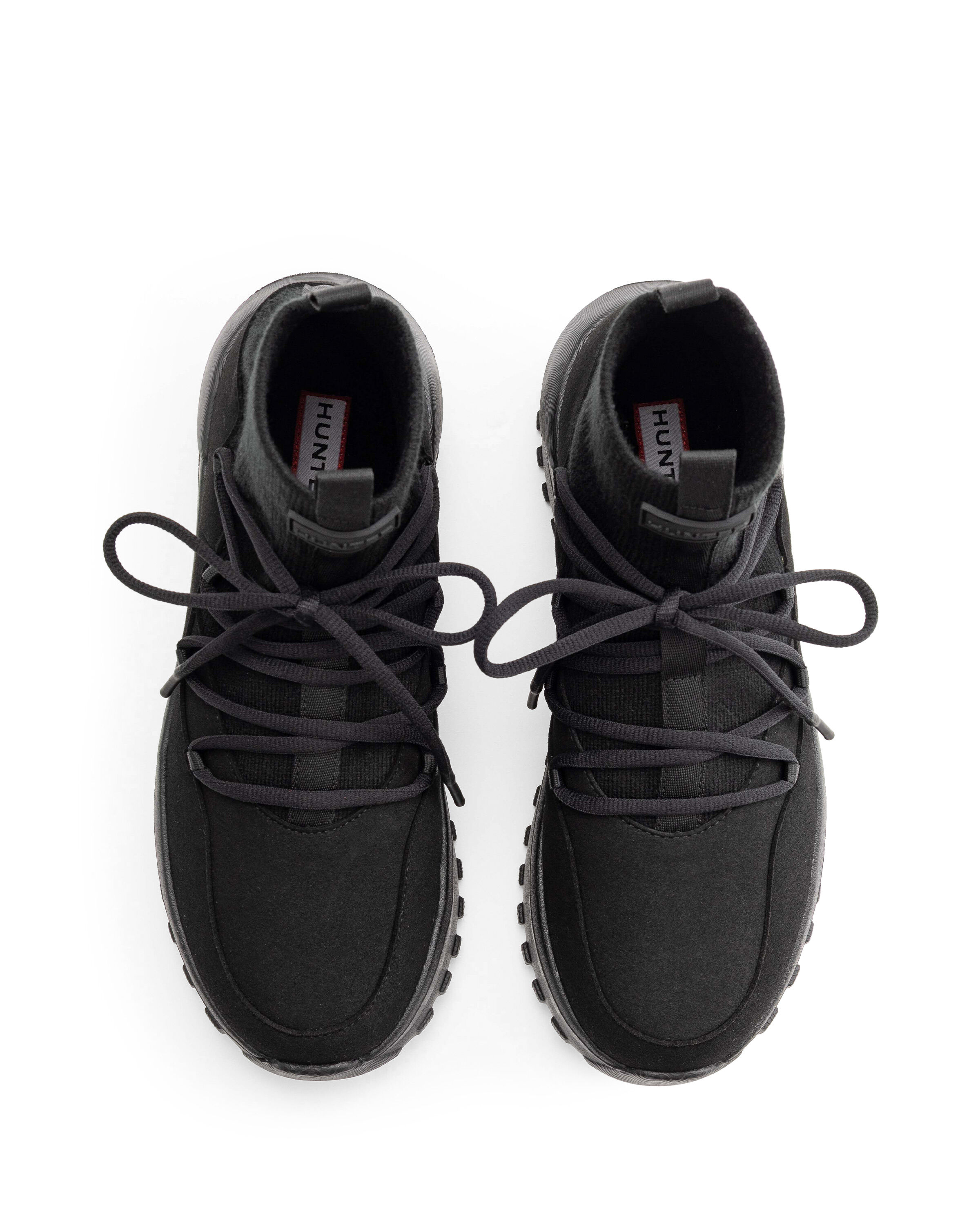 HUNTER「ユニセックス トラベル フロー ビーガン スエード ニット レース ブーツ」|スニーカー|