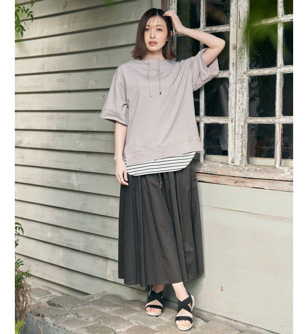 ikka「コットンUSA鹿の子スピンドルプルオーバー」|その他|