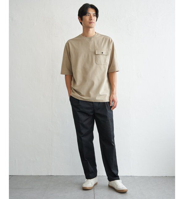 ikka「【吸水速乾】冷感メッシュ5分袖アウターT」|Tシャツ・カットソー|