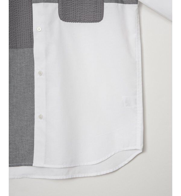 ikka「7分袖冷感ブロックスシャツ」|シャツ・ブラウス|