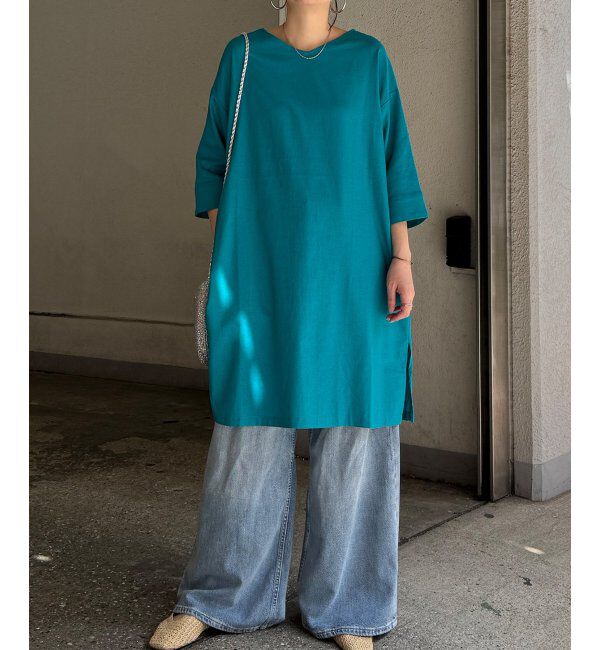 Lbc with Life「リネン混サックワンピース」|ワンピース|