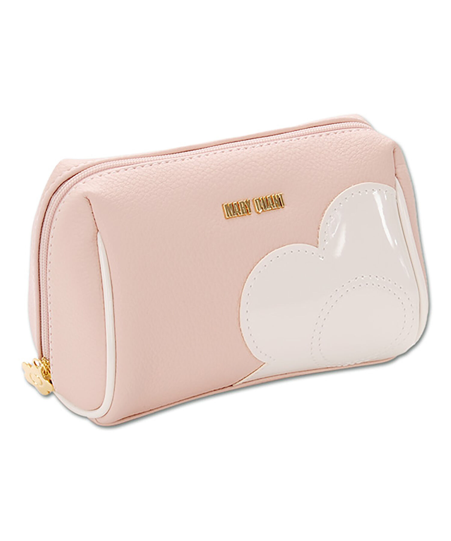 MARY QUANT「シュリンクデイジーパッチ オーバルポーチ」|ポーチ|ピンク