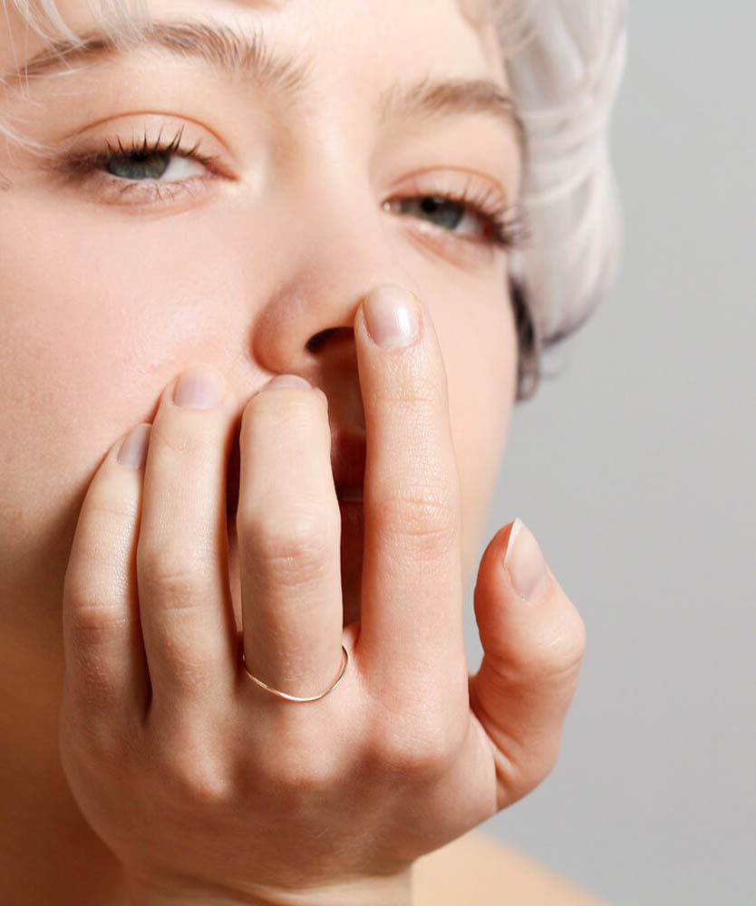  「ゴールド スキニー リング | K10YG」|リング|