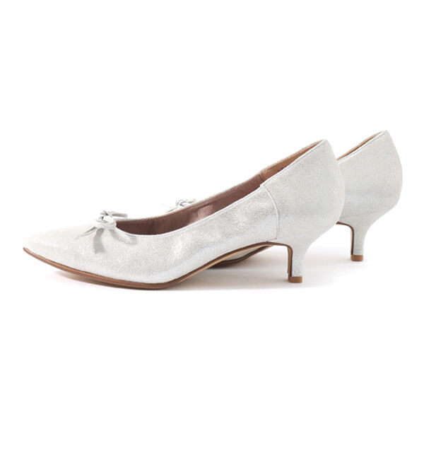 銀座かねまつ「LSBF2111METSLV 【防水】【本革】アクアベルスレンダーパンプス」|パンプス|