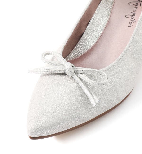 銀座かねまつ「LSBF2111METSLV 【防水】【本革】アクアベルスレンダーパンプス」|パンプス|