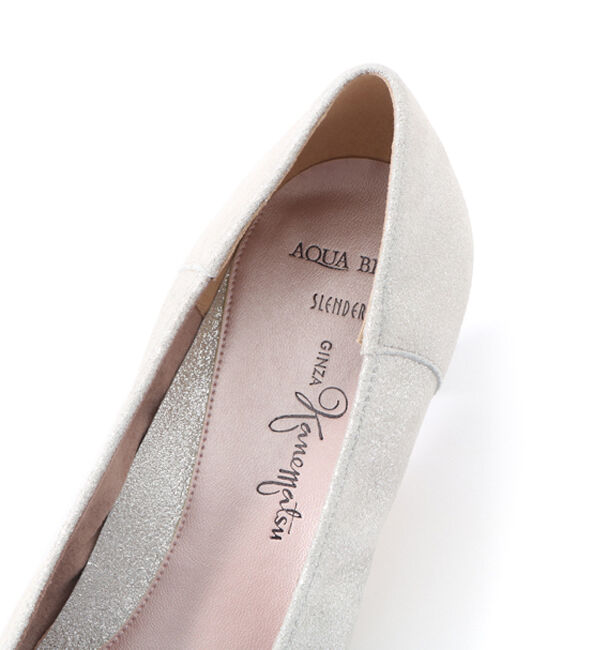 銀座かねまつ「LSBF2111METSLV 【防水】【本革】アクアベルスレンダーパンプス」|パンプス|