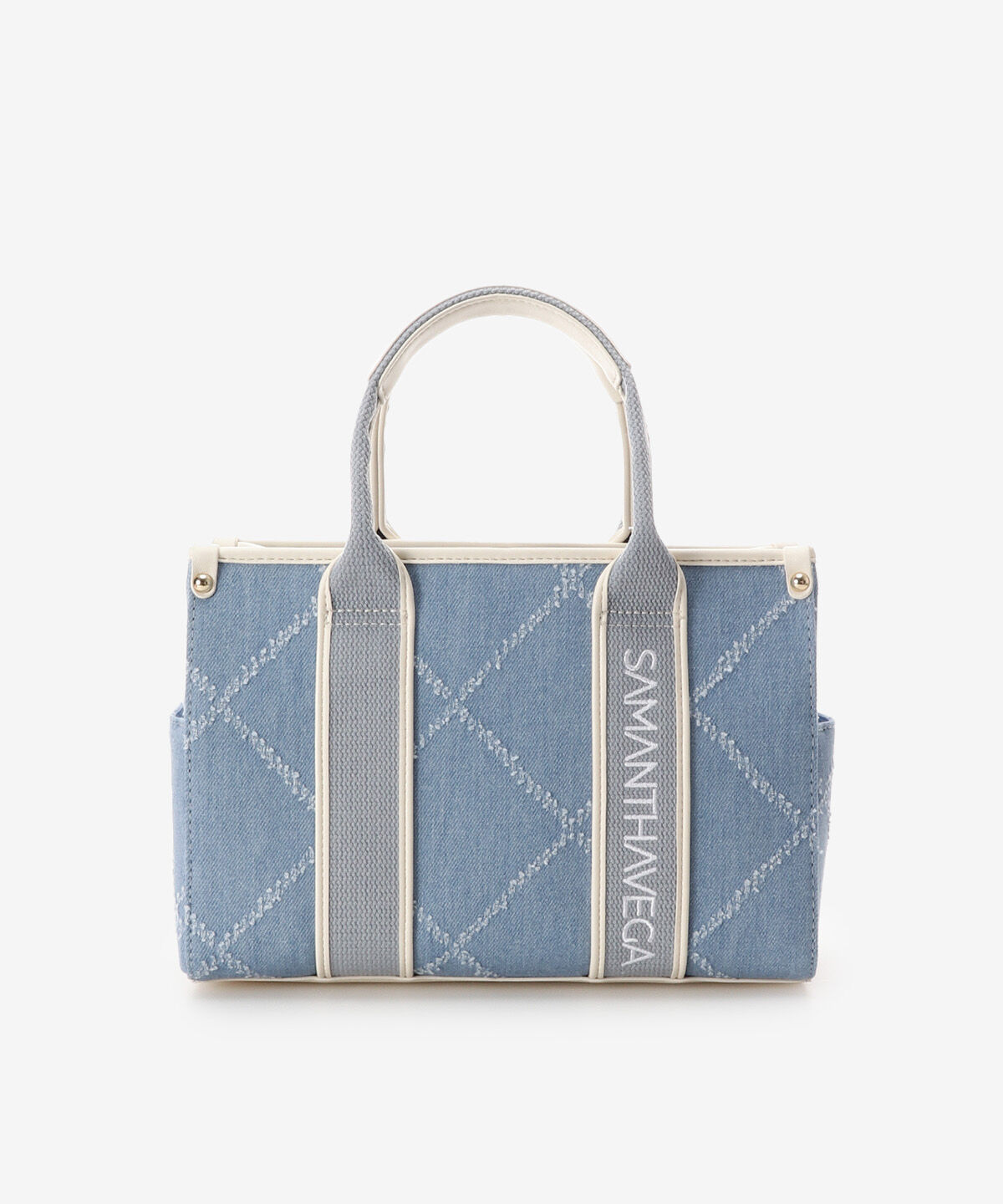 Samantha Vega「ロゴテープデニム風トート（小）」|ハンドバッグ|