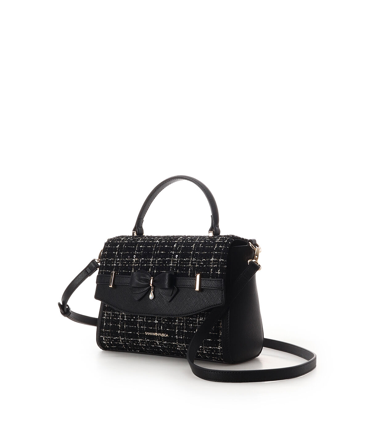 Samantha Vega「ツイードアクセントリボンショルダーバッグ」|ショルダー・メッセンジャー|