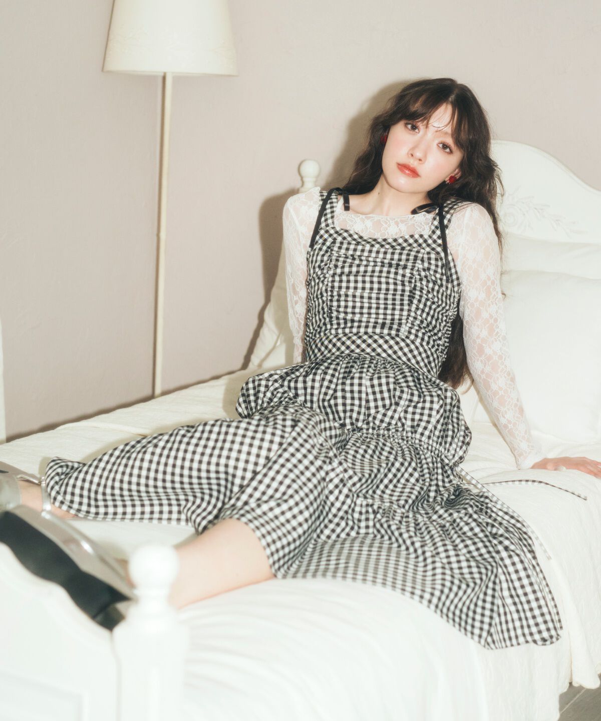 REDYAZEL「シャーリングティアードキャミワンピース」|ワンピース|