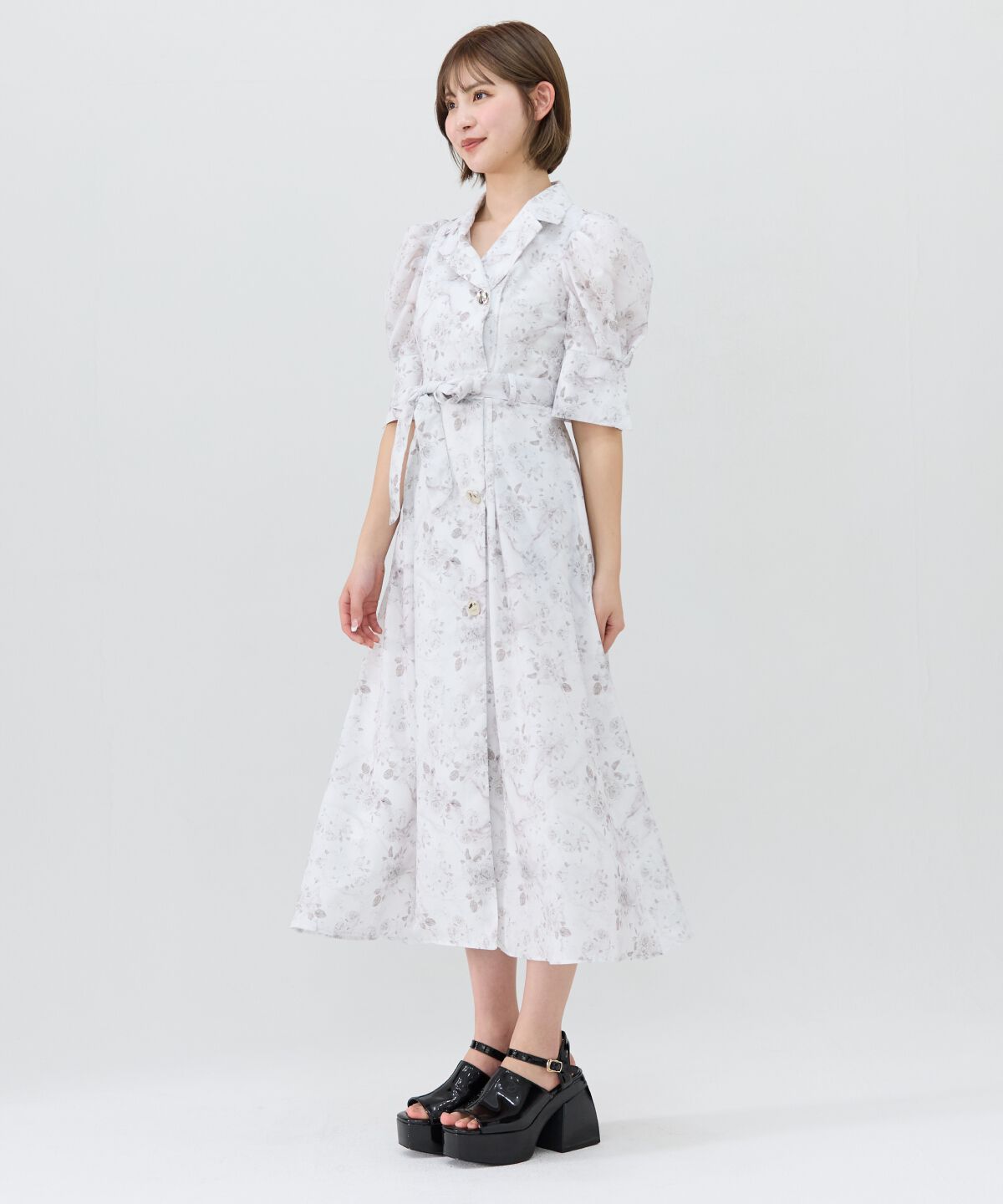 REDYAZEL「ローズプリントロングワンピース」|ワンピース|