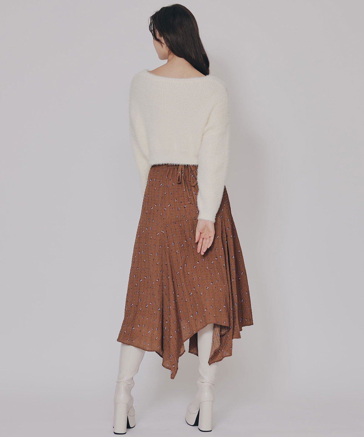 REDYAZEL「フェザーヤーンビジューボタンカーディガン」|カーディガン|