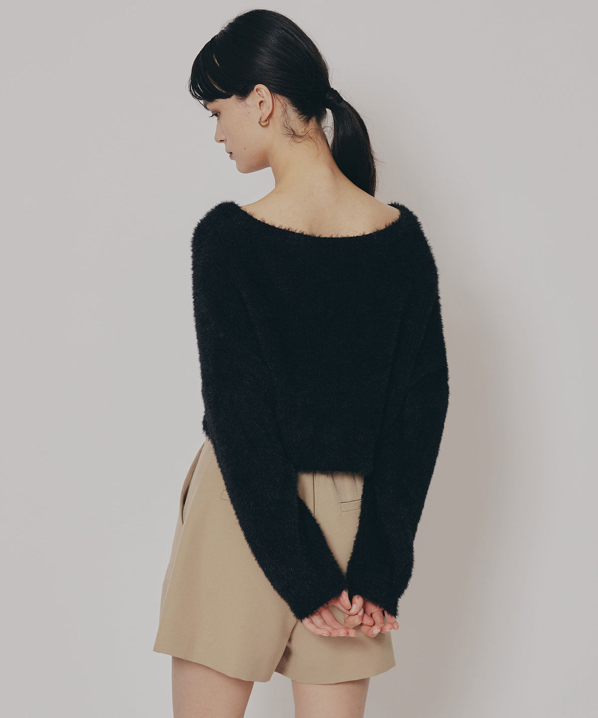 REDYAZEL「フェザーヤーンビジューボタンカーディガン」|カーディガン|